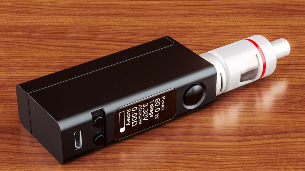 Une e-cigarette box mod